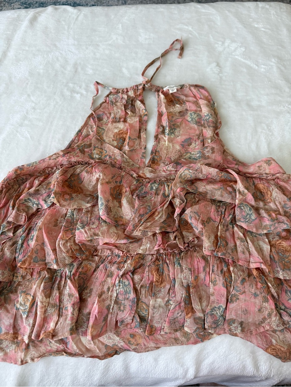 Lucky Brand Ruffle Top Size XL D85